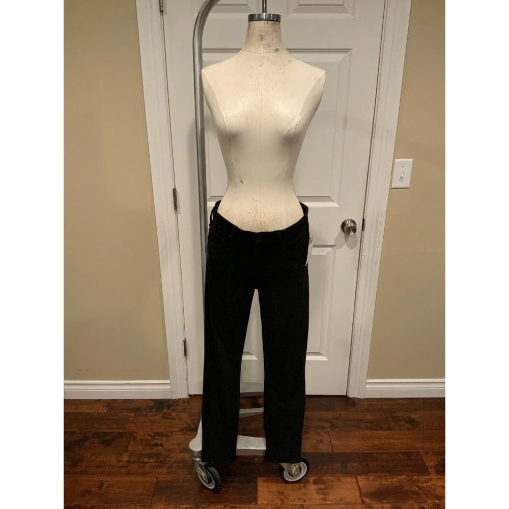 McGuire "Newton Skinny" Black Vegan Suede Jeans, Size 32